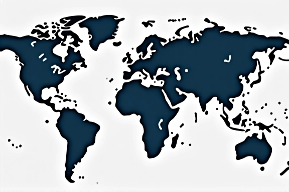 World map with shipping routes highlighted